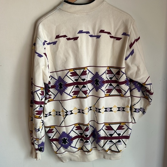 Vintage 1992 Southwestern Allover Print Sweatshirt - Picture 5 of 5